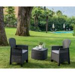 SET RATTAN TREE ANTRACITE