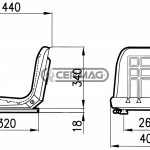 Sedile con guide di scorrimento 60604 COBO