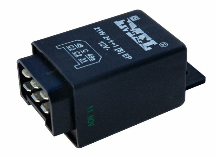 thumbnail image 2 of 3-Pole Turn Signal Flasher Relay 12V 21W For Vespa PX, Arcobaleno 125/150/200 – Made In Italy 2 of 5