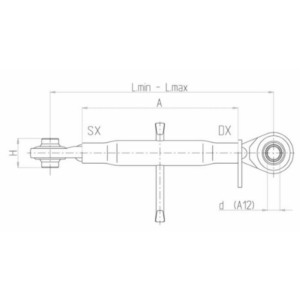 Terzo punto manuale D.22X2,5X400-560 FORO D.19 AMA 00218